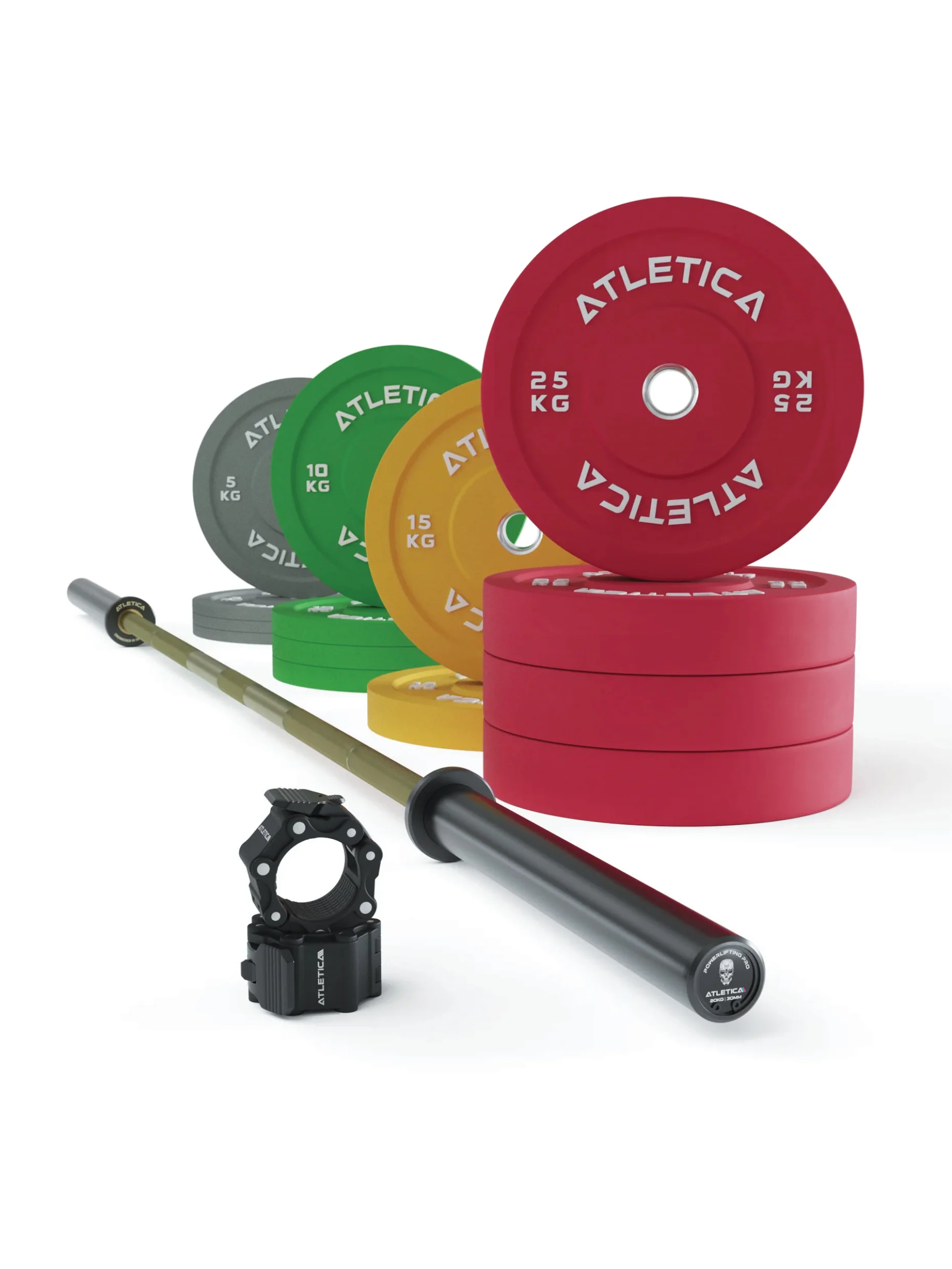 Langhantel Set | Beta Powerlifting | 190kg Color Bumper - Image 2