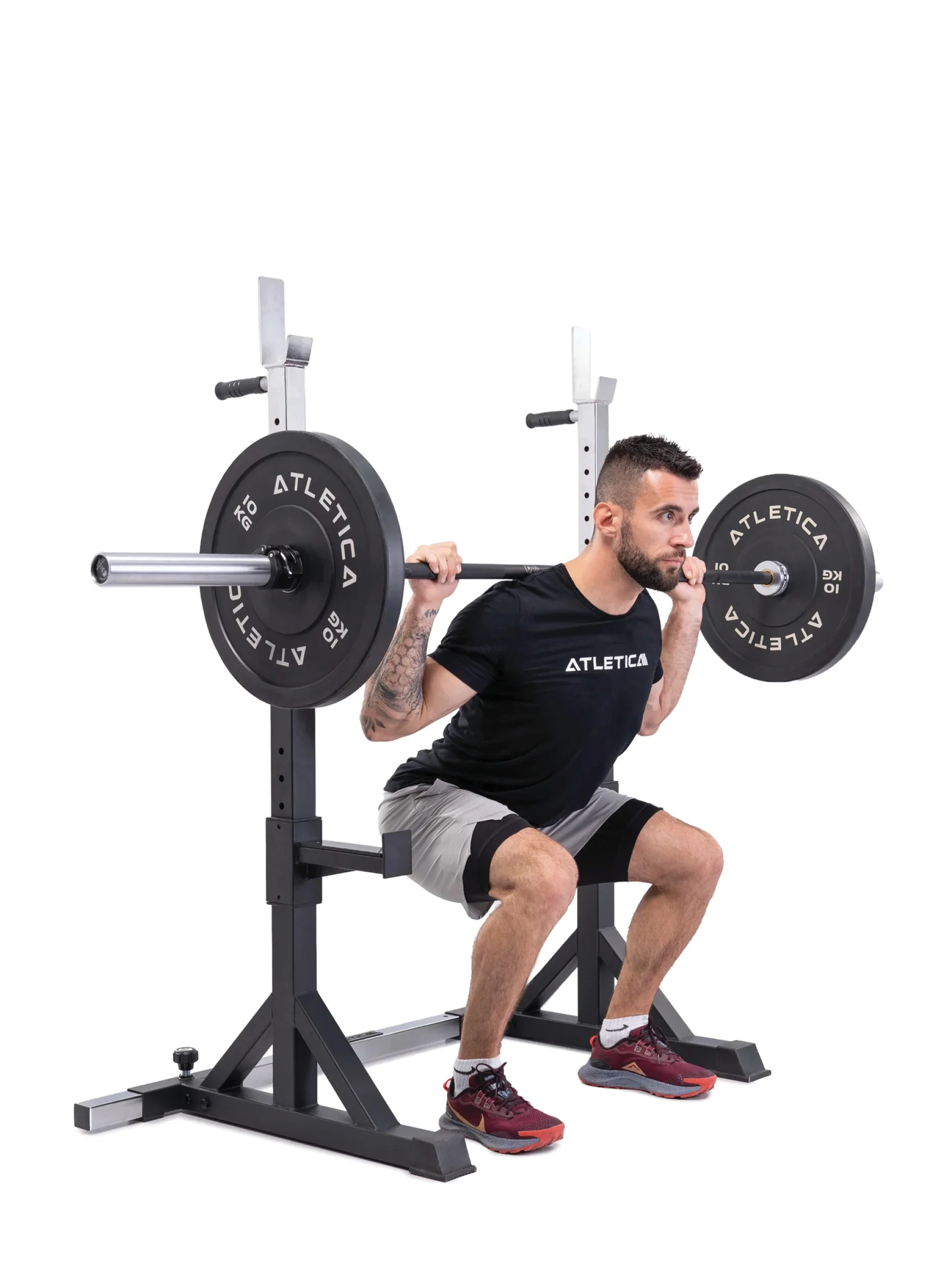 Free Stands Squat Rack SET | Gamma Langhantel | 120kg Iron Plates - Image 4