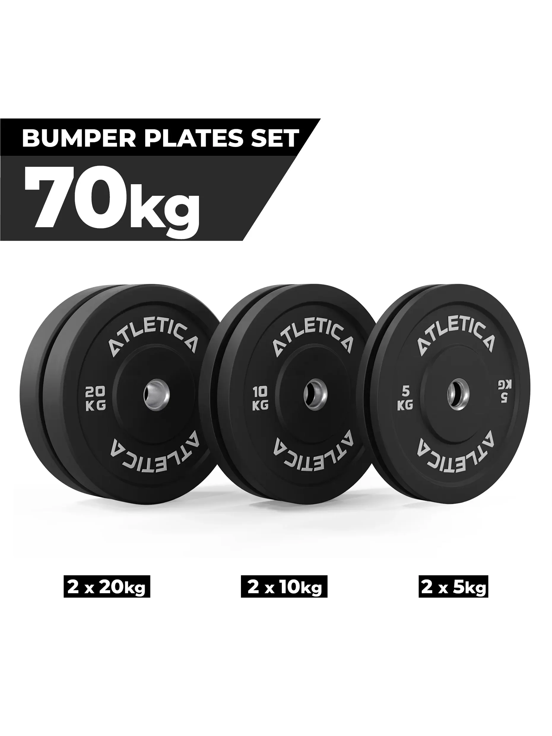 Bumper Plates SET| Schwarz | 70kg - Image 2