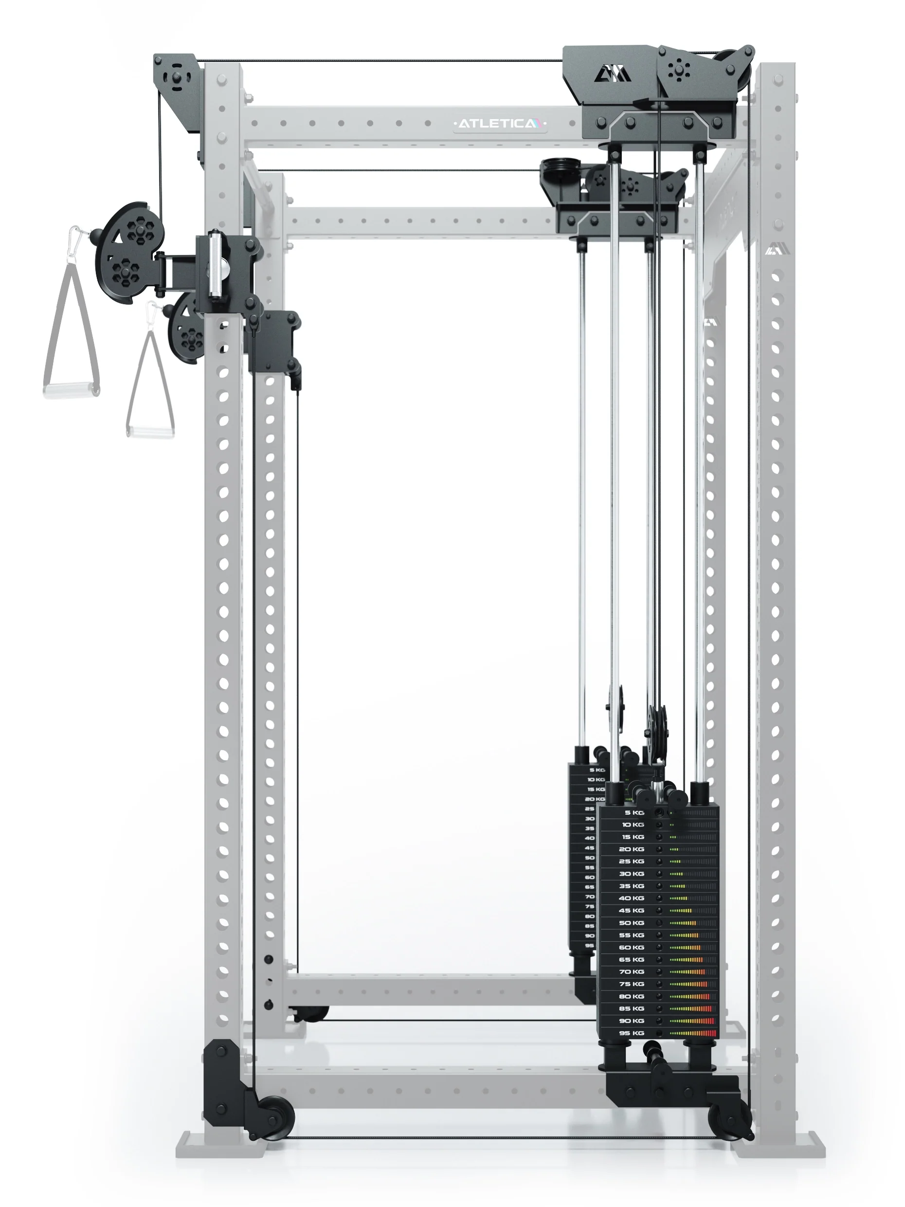 R8 Bradley | 2x95kg Kabelzug Anbau | Dual | 108cm Crossbar | Position 3 - Image 3