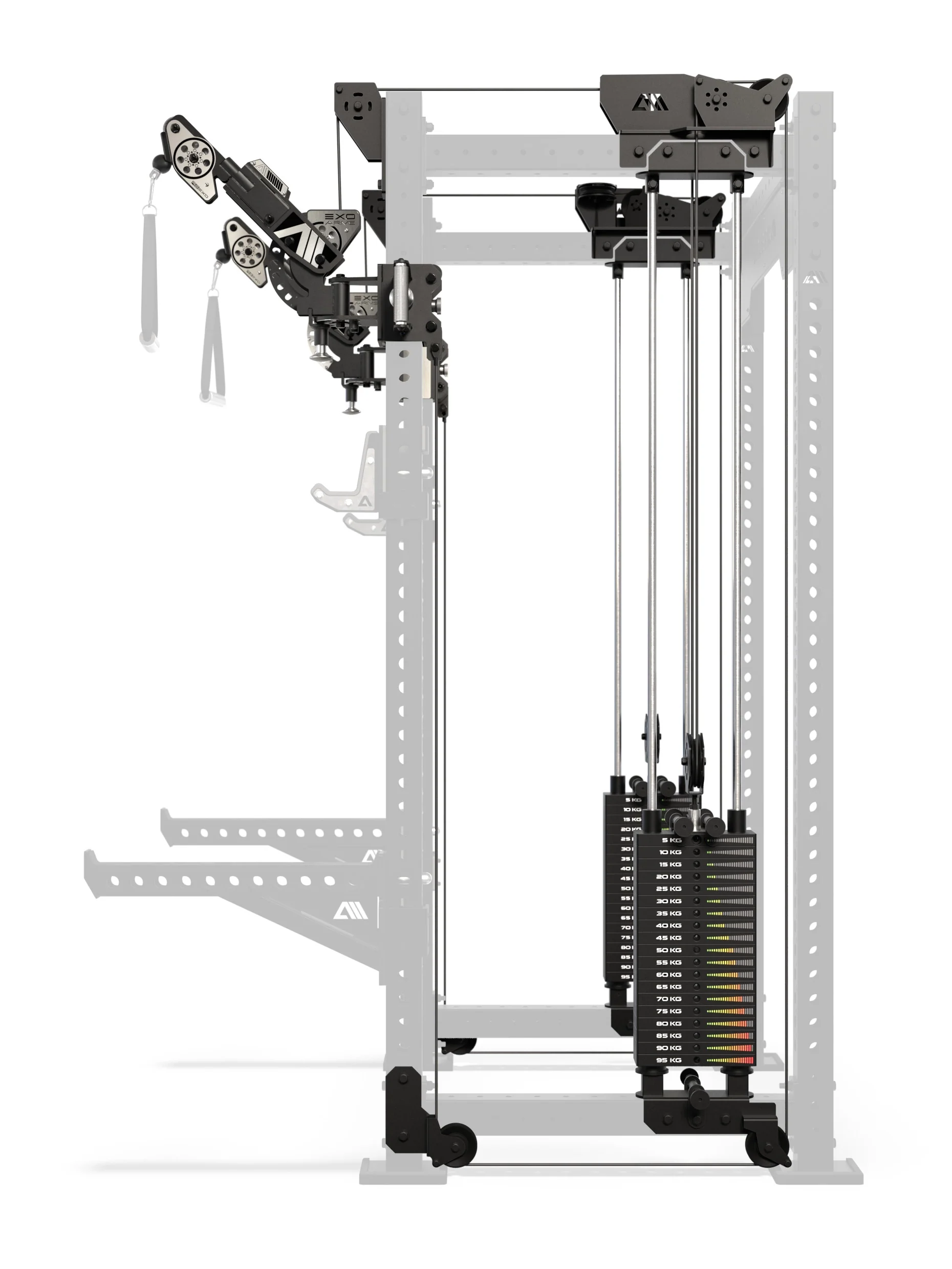 R8 Bradley EXO 2x95kg | Power Rack | 78cm | Schwarz - Image 5