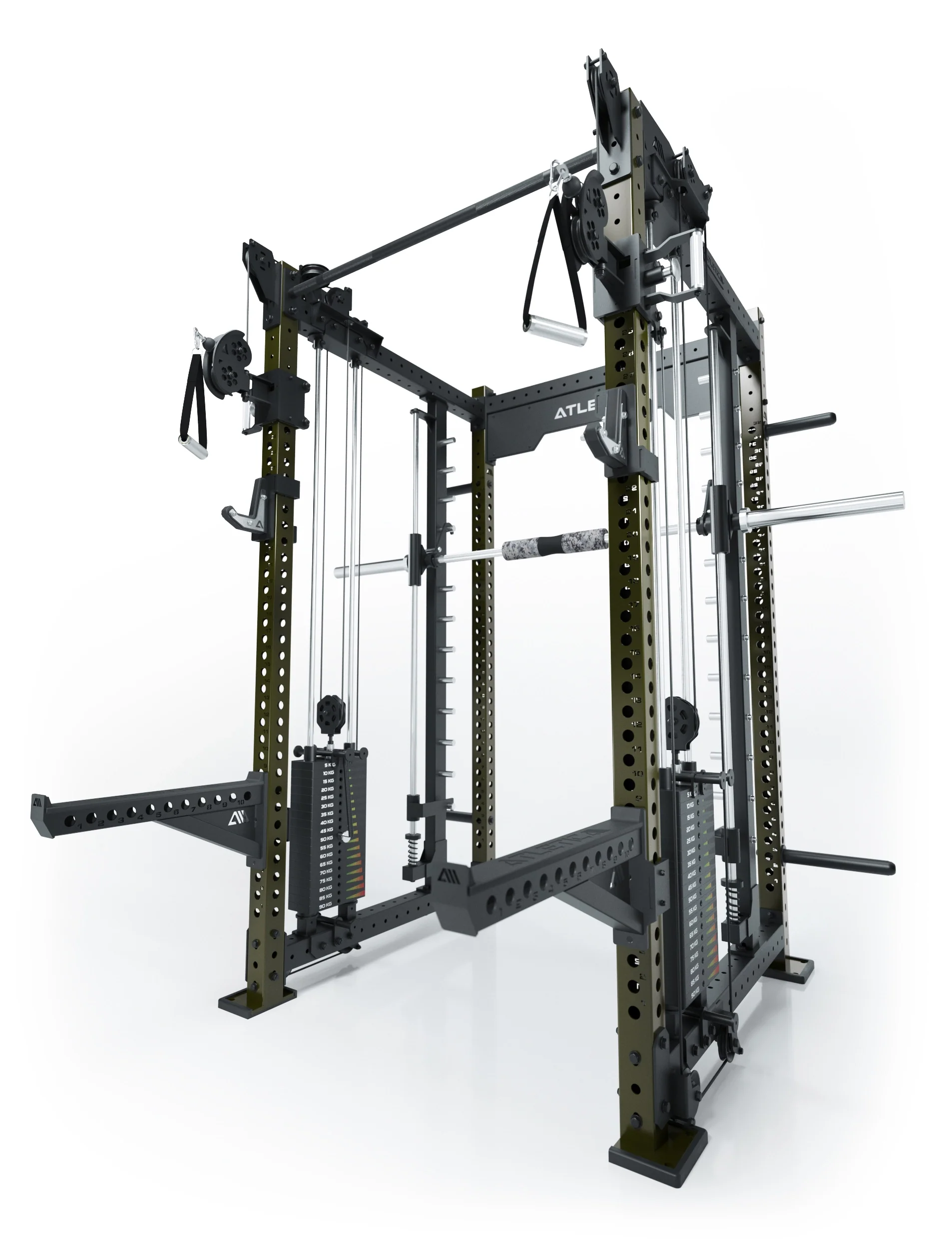 R8 Bradley Combat Lang | 2x95kg Weight Stack | Military Green - Image 5