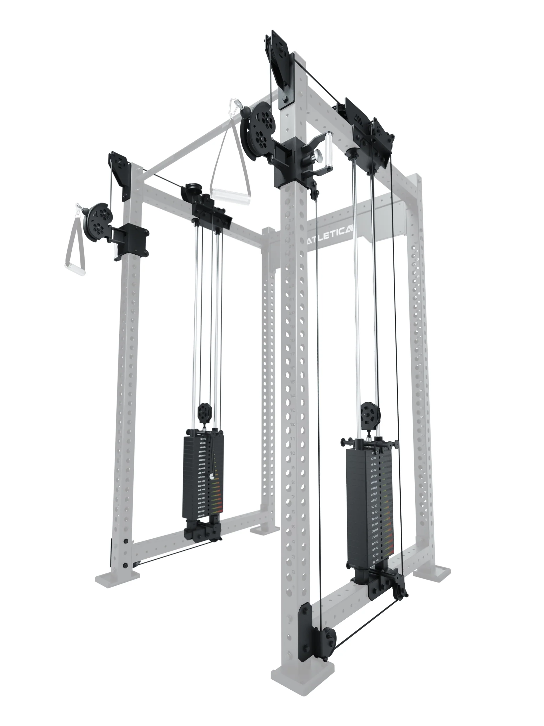 R8 Bradley | 2x95kg Kabelzug Anbau | Dual | 108cm Crossbar | Position 2