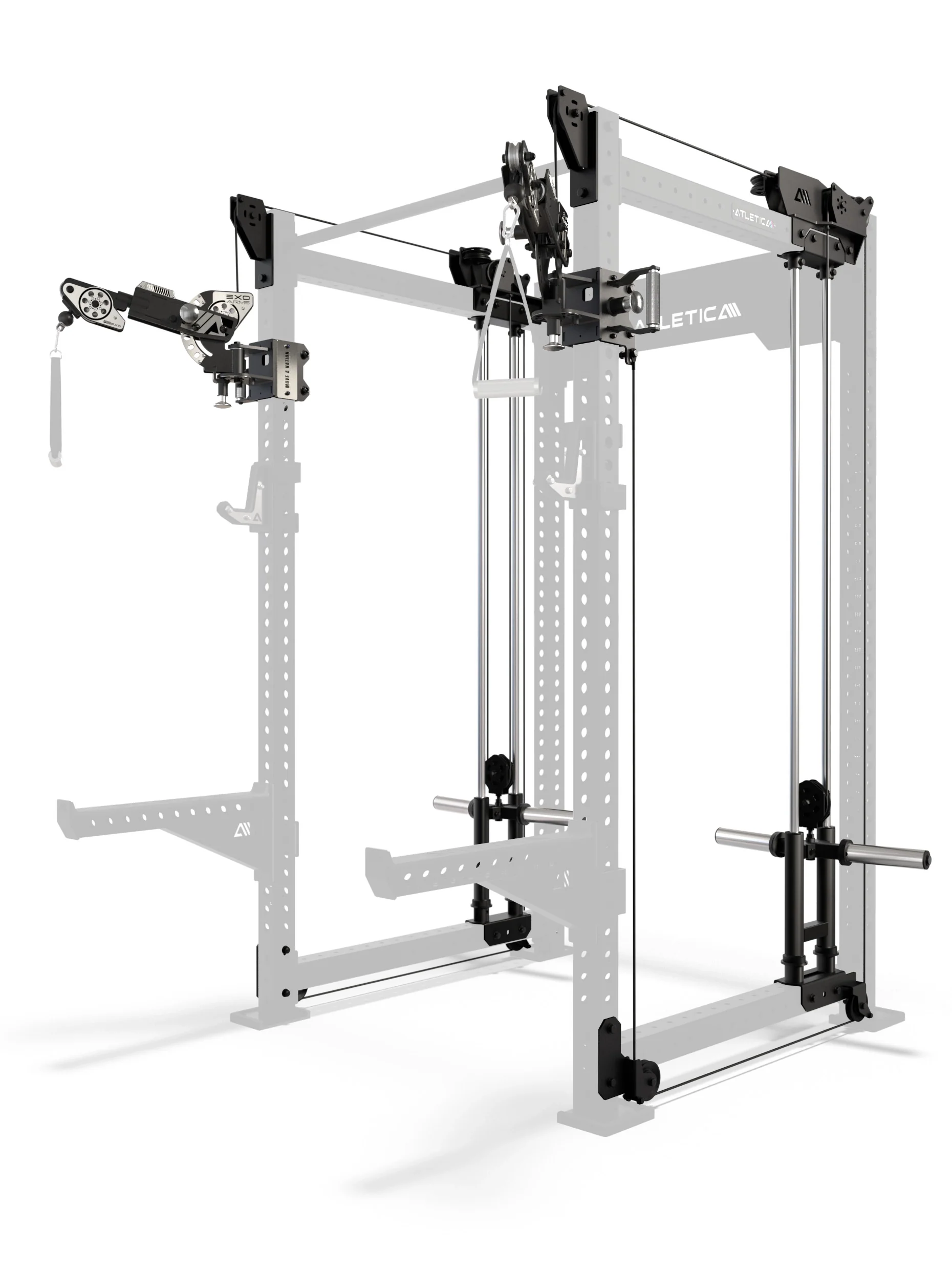R8 Bradley EXO Plate Loaded | Power Rack | 108cm | Schwarz - Image 4