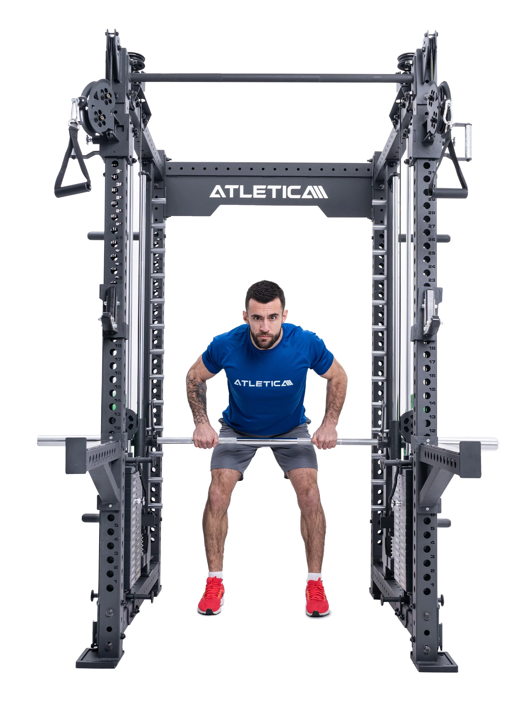 R8 Bradley EXO Plate Loaded | Power Rack | 42cm | Schwarz - Image 20
