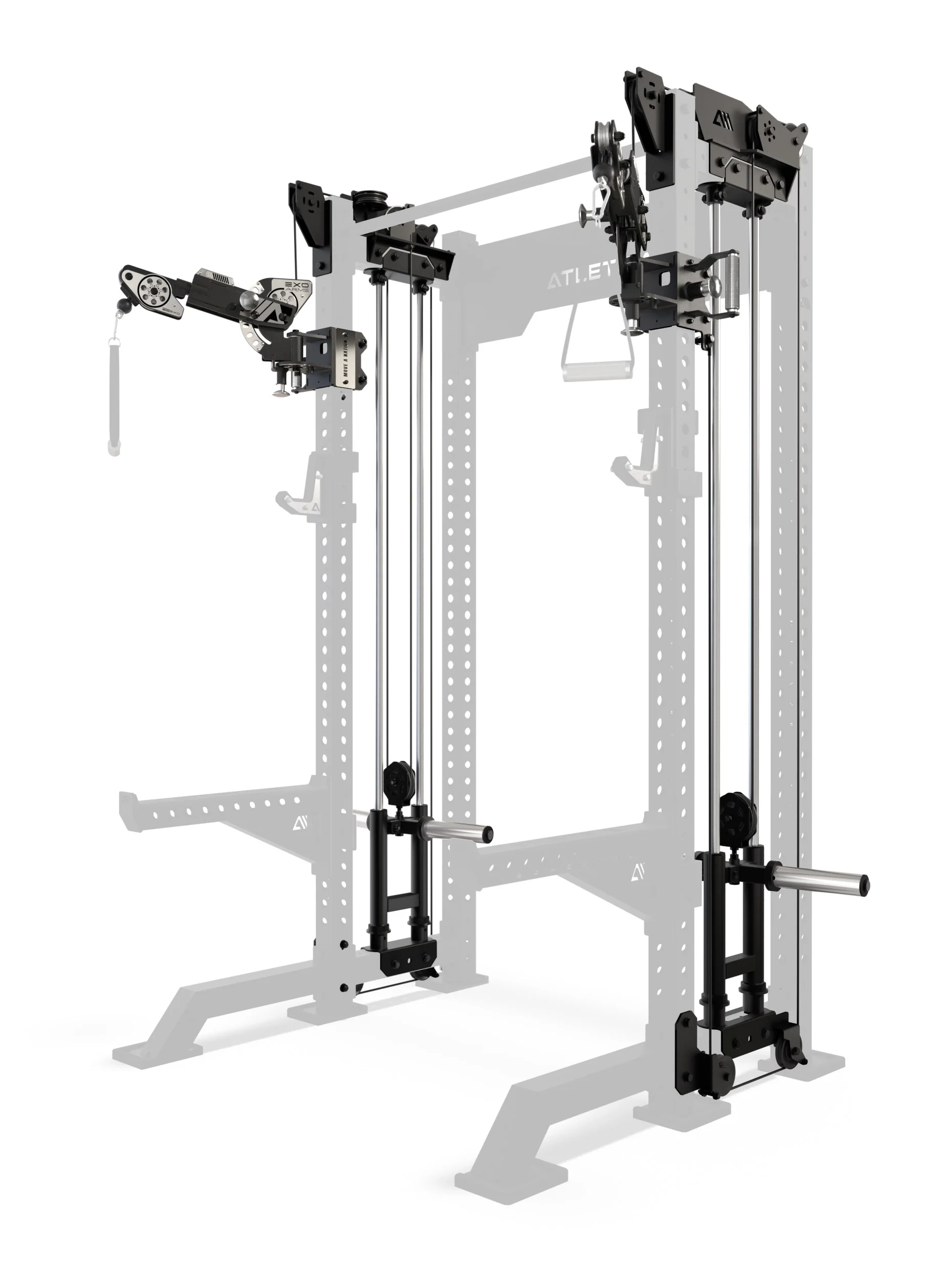 R8 Bradley EXO Plate Loaded | Power Rack | 42cm | Schwarz - Image 5