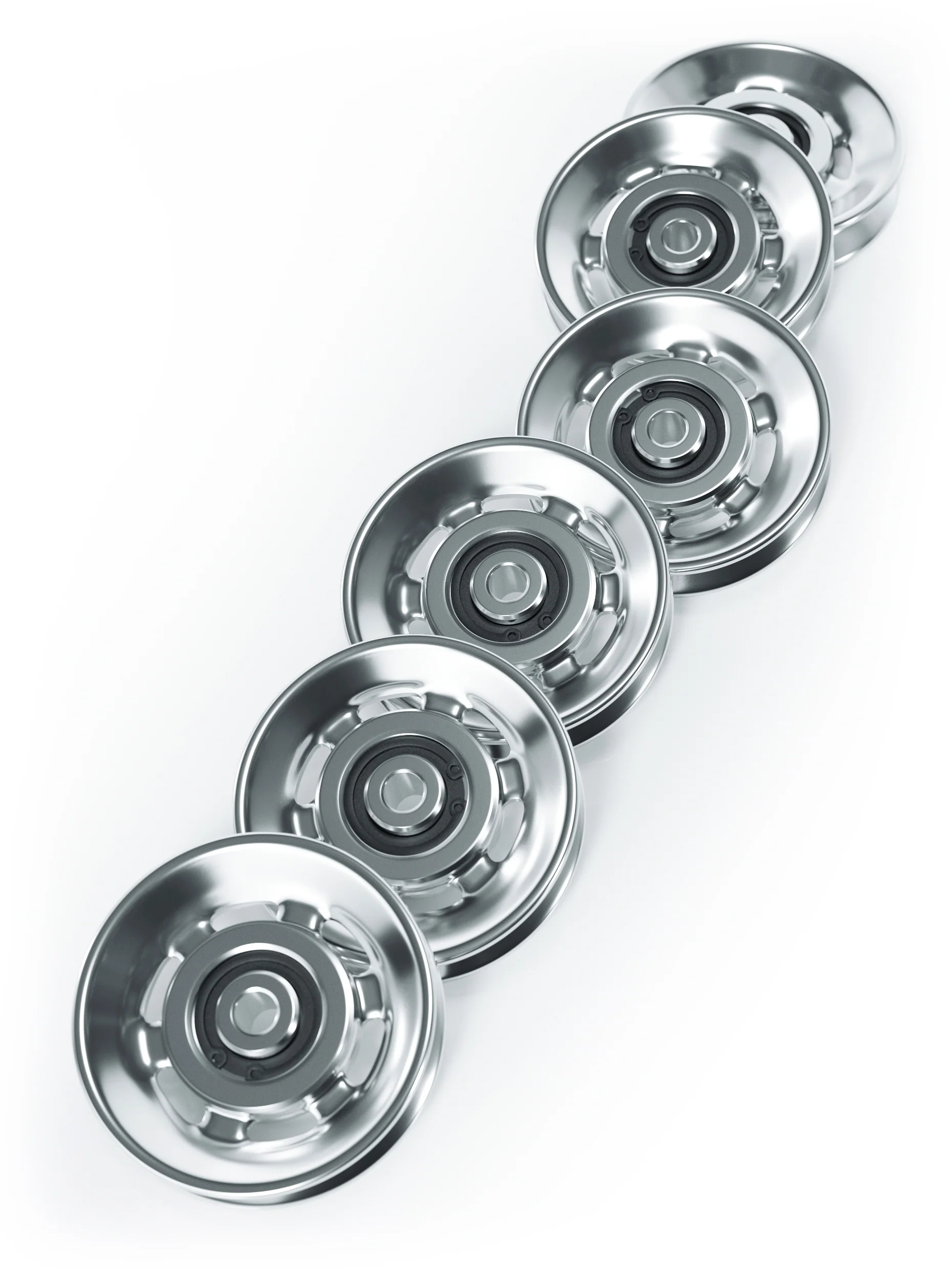 Seilrollen | Aluminium | 90mm | 6 Rollen