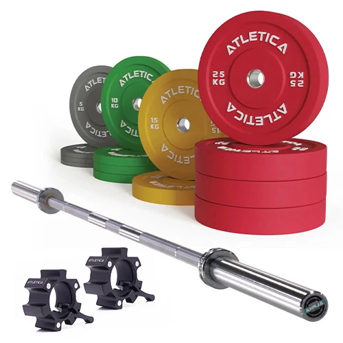 Langhantel Setl Alpha I Color Bumper Plates 190kg I Aluminium Verschlüsse