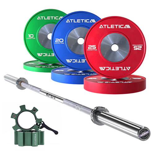 Omega Langhantel | Competition Plates 110kg | Aluminium Verschlüsse